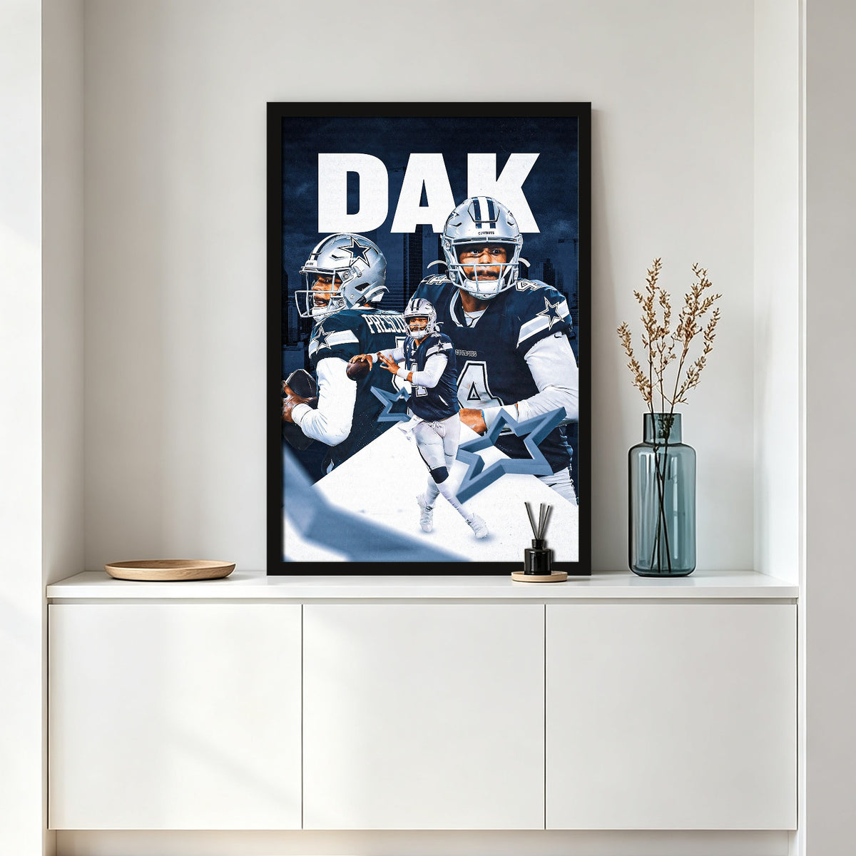 Dak Prescott Sports Celebrity Art Deco Poster 6 Canvas Wall Art Poster Decor Gift