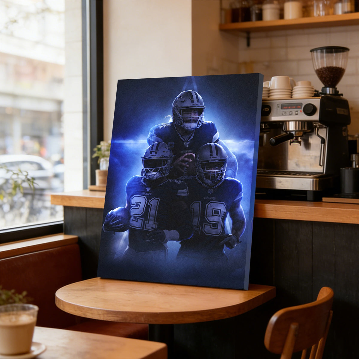 Dak Prescott Amari Cooper Ezekiel Elliott Art Sports Decorative Poster School Dormitory 3 Canvas Wall Art Poster Decor Gift