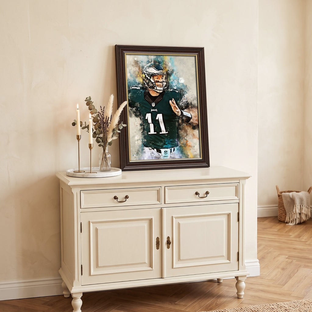 Carson Wentz Celebrity Sports Art Poster School Dining Room Decoration 2 Canvas Wall Art Poster Decor Gift