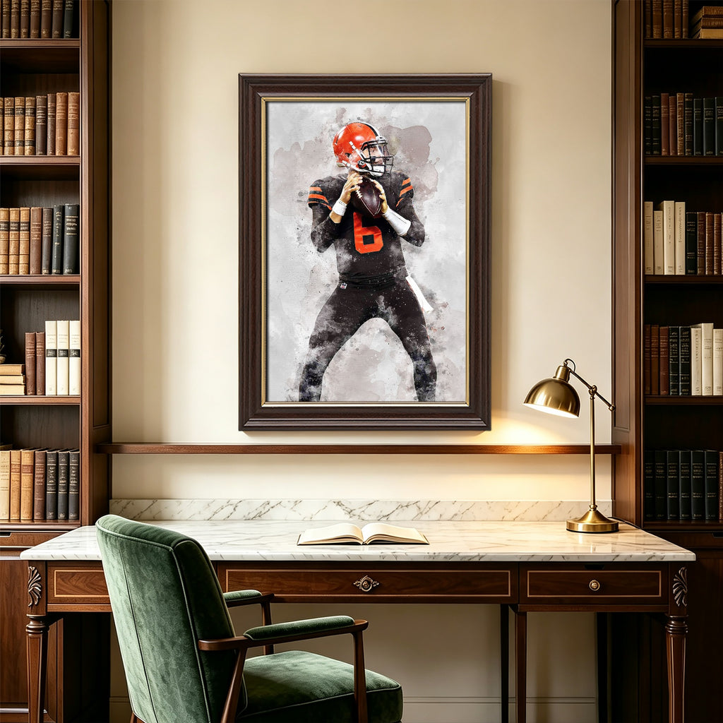Baker Mayfield Celebrity Sports Art Poster School Dining Room Decoration 6 Canvas Wall Art Poster Decor Gift