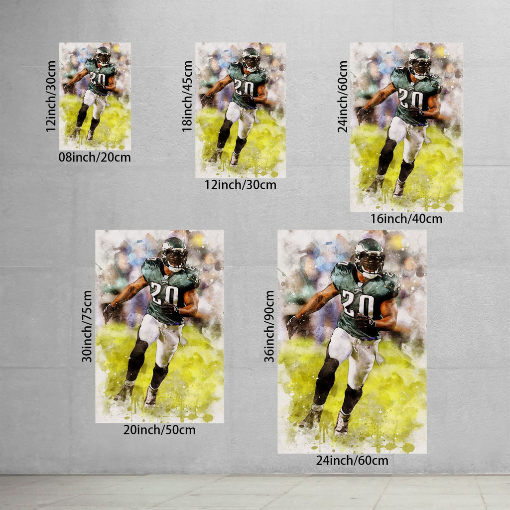 Brian Dawkins Art Poster 2 Canvas Wall Art Poster Decor Gift