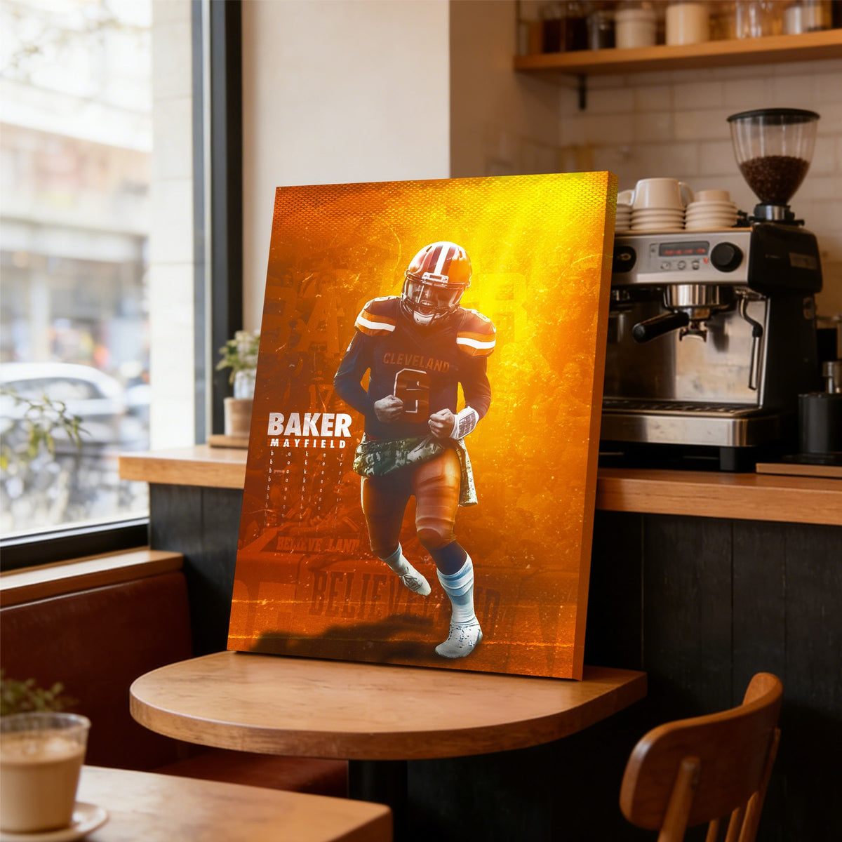 Baker Mayfield Sports Celebrity Art Deco Poster 8 Canvas Wall Art Poster Decor Gift