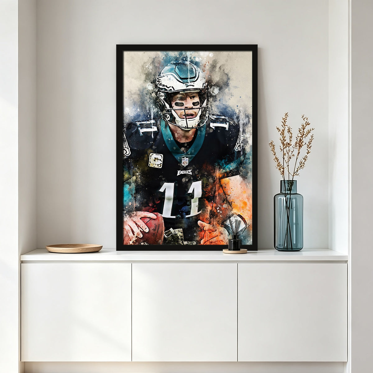 Carson Wentz Celebrity Sports Art Poster School Dining Room Decoration 5 Canvas Wall Art Poster Decor Gift