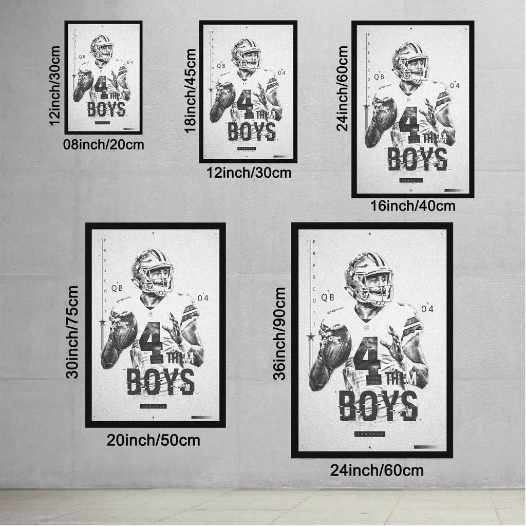 Dak Prescott Celebrity Sports Art Poster School Dining Room Decoration 1 Canvas Wall Art Poster Decor Gift