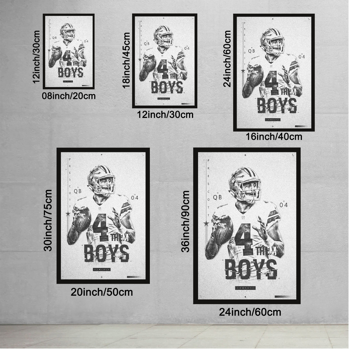 Dak Prescott Celebrity Sports Art Poster School Dining Room Decoration 1 Canvas Wall Art Poster Decor Gift