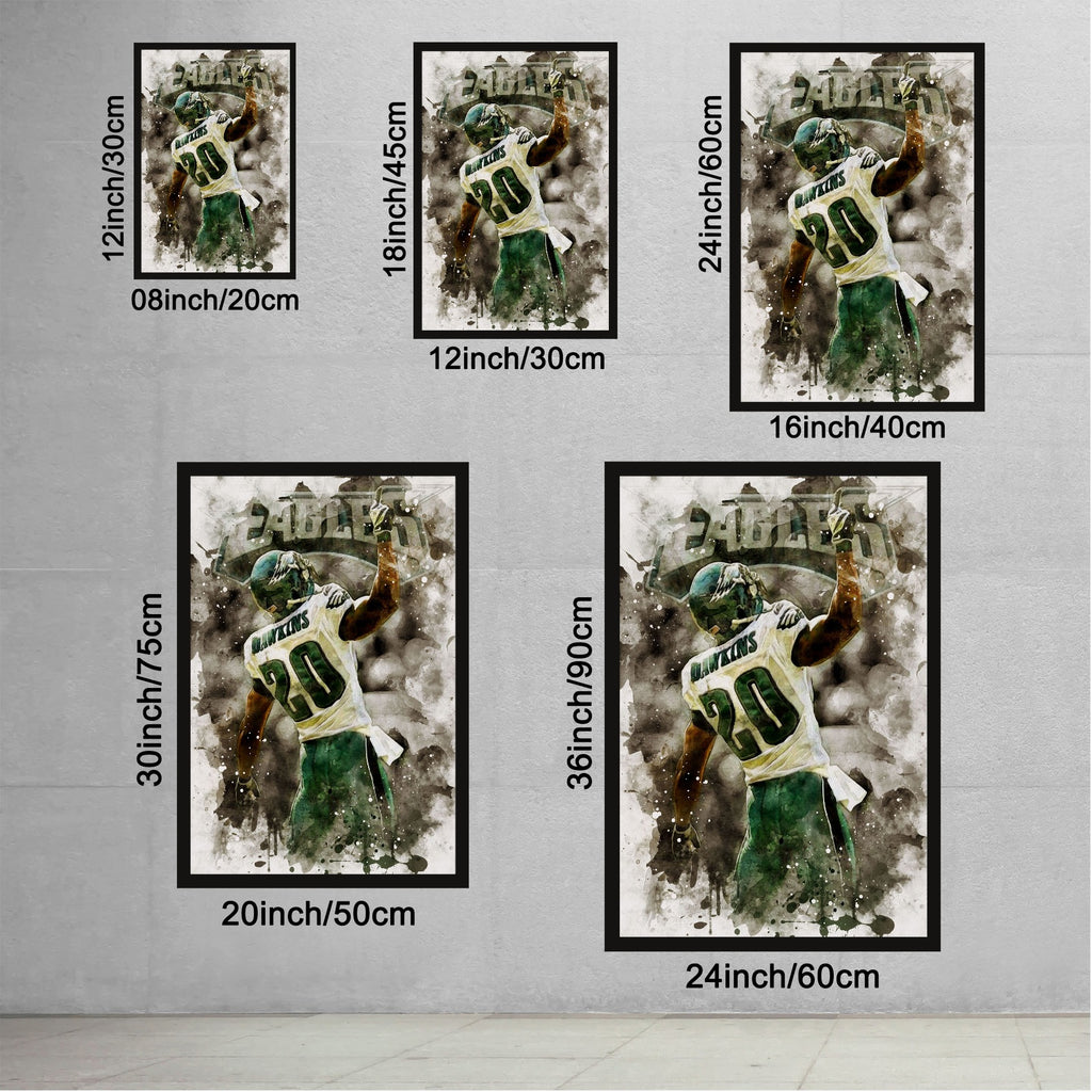 Brian Dawkins Art Poster 10 Canvas Wall Art Poster Decor Gift
