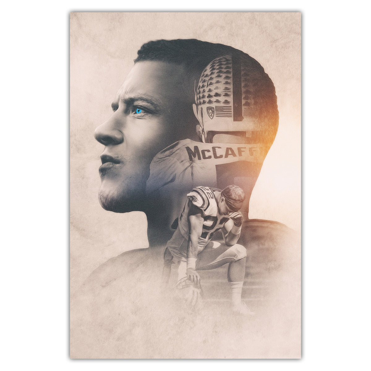 Christian McCaffrey Art Sports Decorative Poster School Dormitory 6 Canvas Wall Art Poster Decor Gift