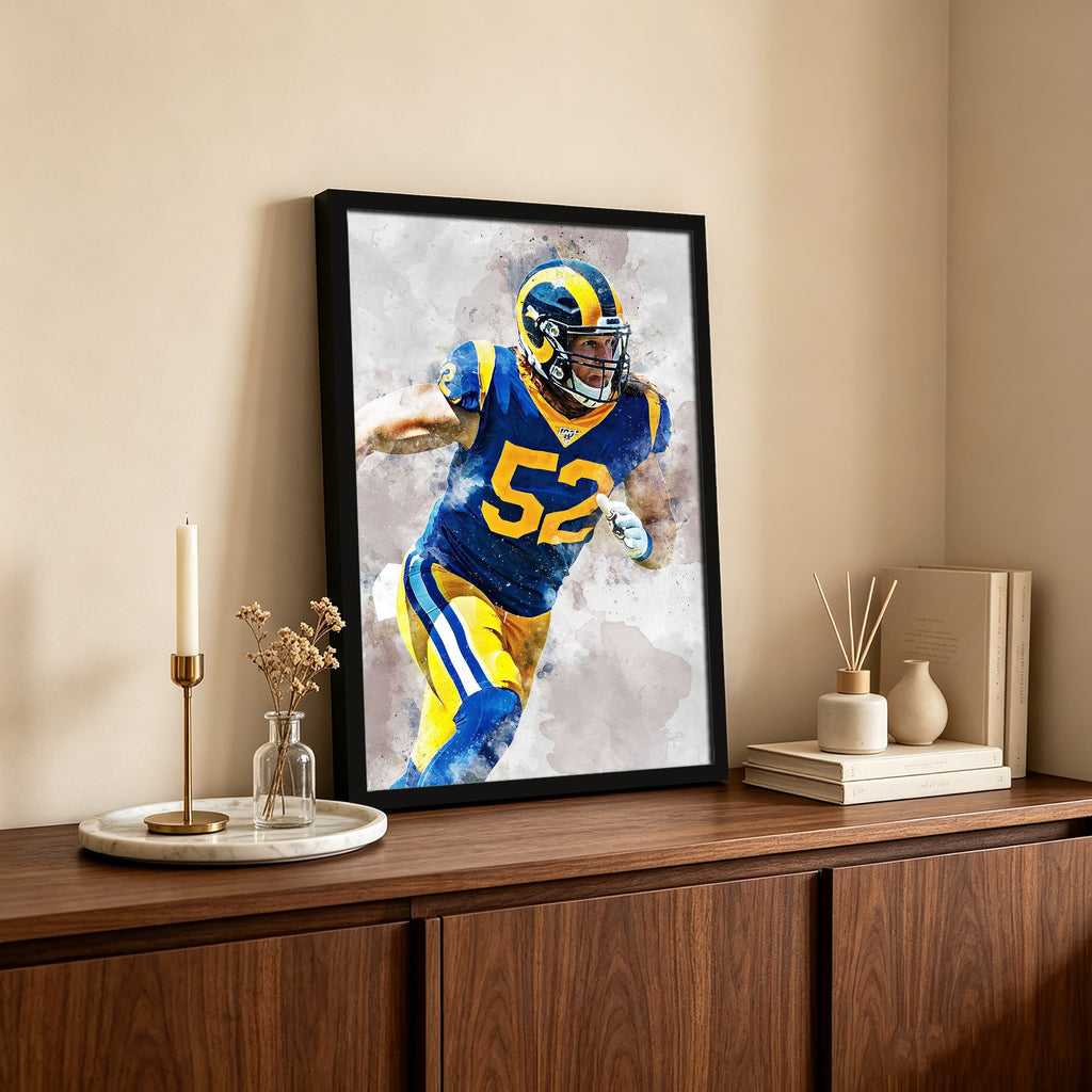 Clay Matthews Celebrity Sports Art Poster School Dining Room Decoration 3 Canvas Wall Art Poster Decor Gift