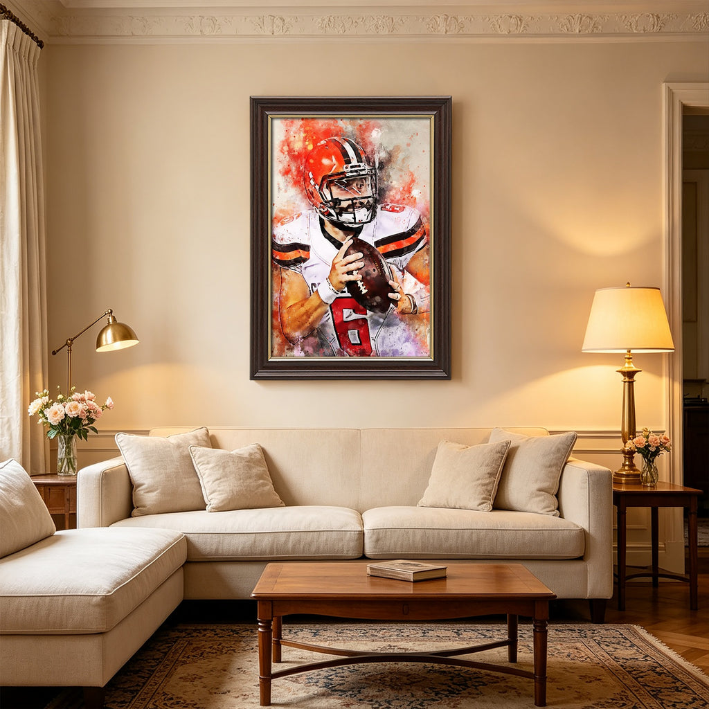 Baker Mayfield Celebrity Sports Art Poster School Dining Room Decoration 12 Canvas Wall Art Poster Decor Gift