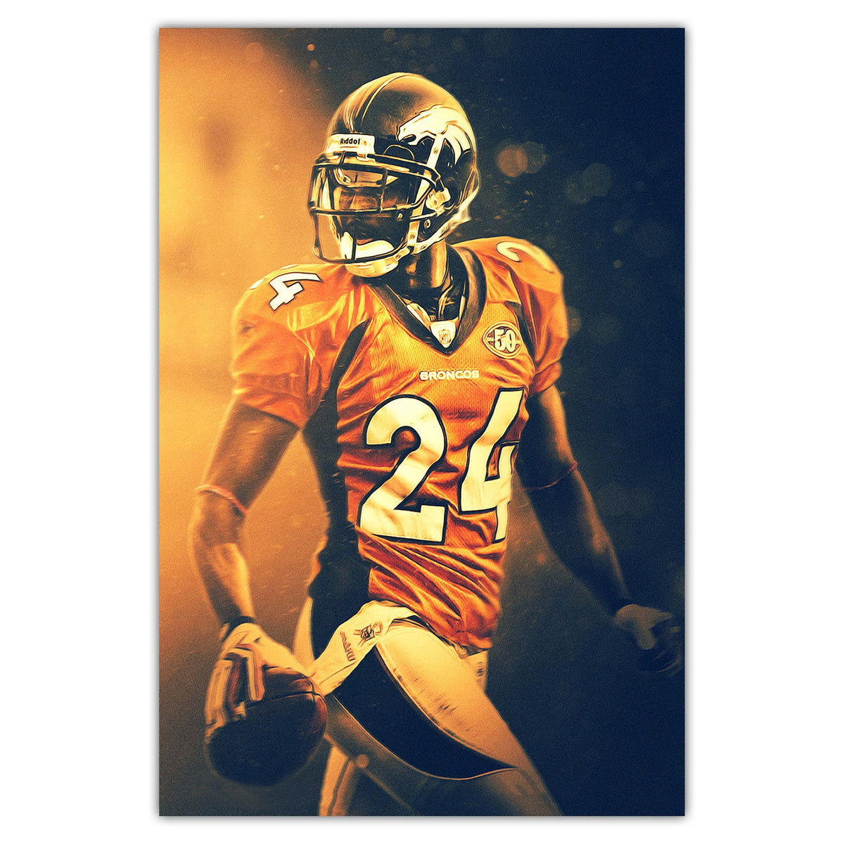 Champ Bailey Art Sports Decorative Poster School Dormitory 2 Canvas Wall Art Poster Decor Gift