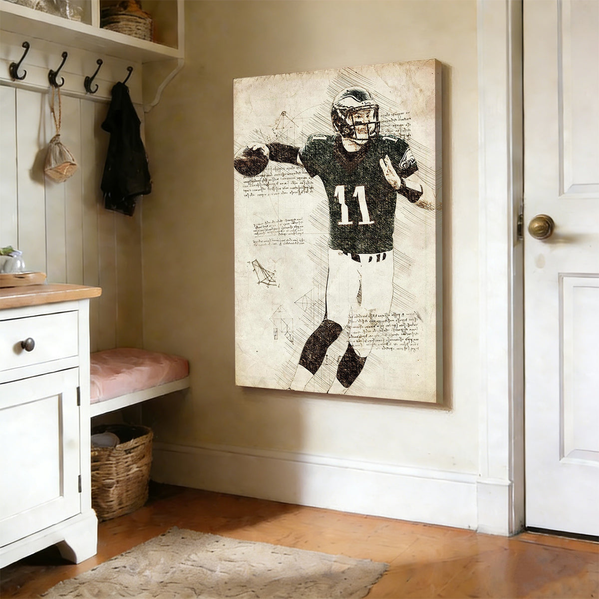 Carson Wentz Sports Celebrity Art Deco Poster 4 Canvas Wall Art Poster Decor Gift