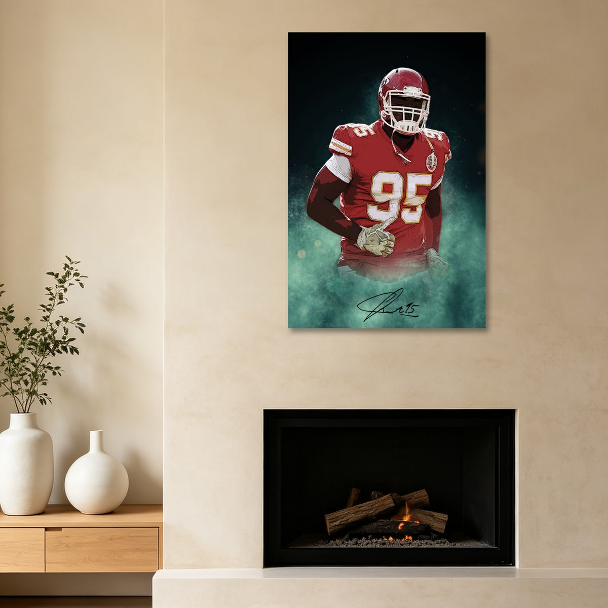 Chris Jones Celebrity Sports Art Poster School Dining Room Decoration 4 Canvas Wall Art Poster Decor Gift