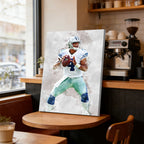 Dak Prescott Celebrity Sports Art Poster School Dining Room Decoration 4 Canvas Wall Art Poster Decor Gift