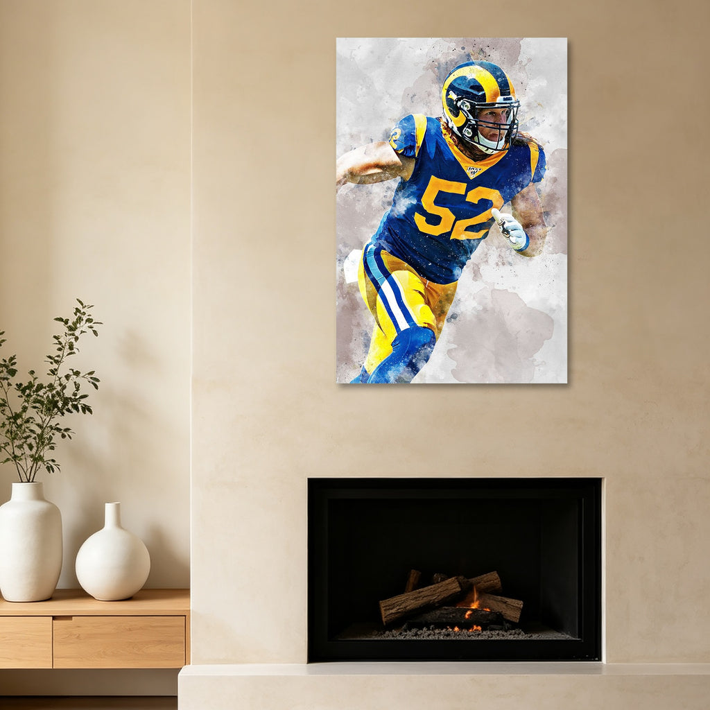 Clay Matthews Celebrity Sports Art Poster School Dining Room Decoration 3 Canvas Wall Art Poster Decor Gift