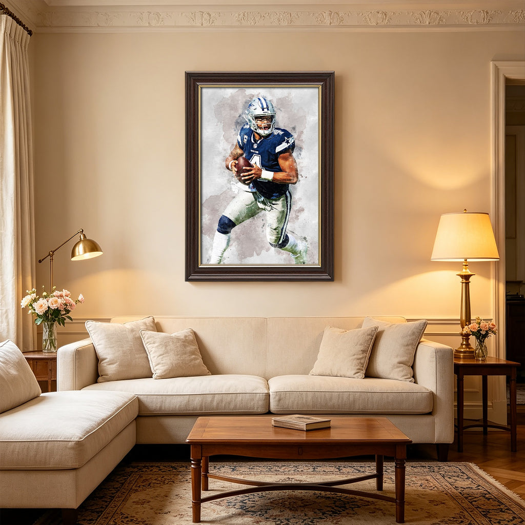 Dak Prescott 1Celebrity Sports Art Poster School Dining Room Decoration 0 Canvas Wall Art Poster Decor Gift