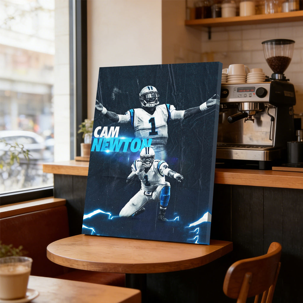 Cam Newton Sports Celebrity Art Deco Poster 5 Canvas Wall Art Poster Decor Gift