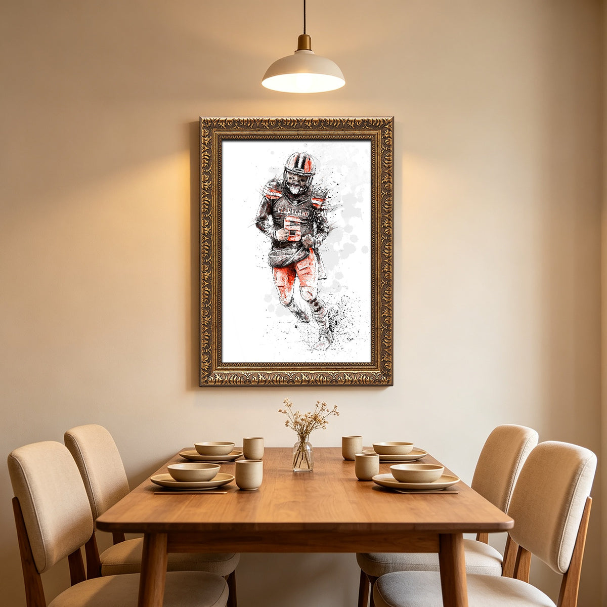 Baker Mayfield Art Sports Decorative Poster School Dormitory 0 Canvas Wall Art Poster Decor Gift