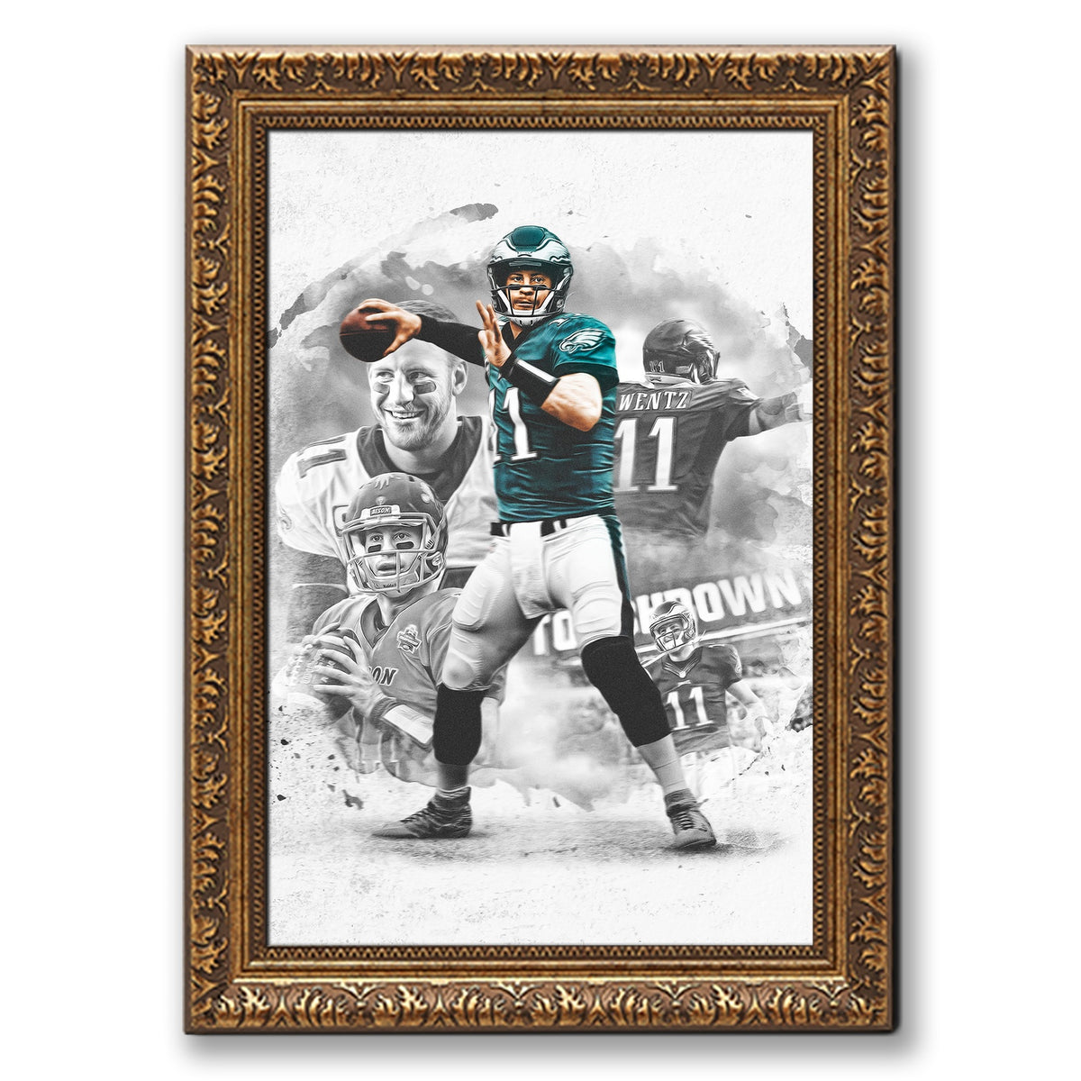 Carson Wentz Art Sports Decorative Poster School Dormitory 1 Canvas Wall Art Poster Decor Gift