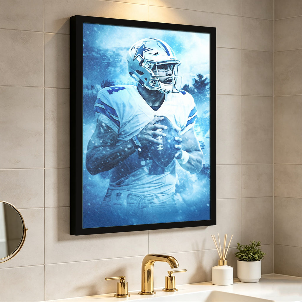 Dak Prescott Art Sports Decorative Poster School Dormitory 7 Canvas Wall Art Poster Decor Gift