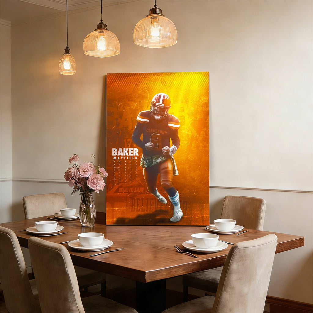 Baker Mayfield Sports Celebrity Art Deco Poster 8 Canvas Wall Art Poster Decor Gift