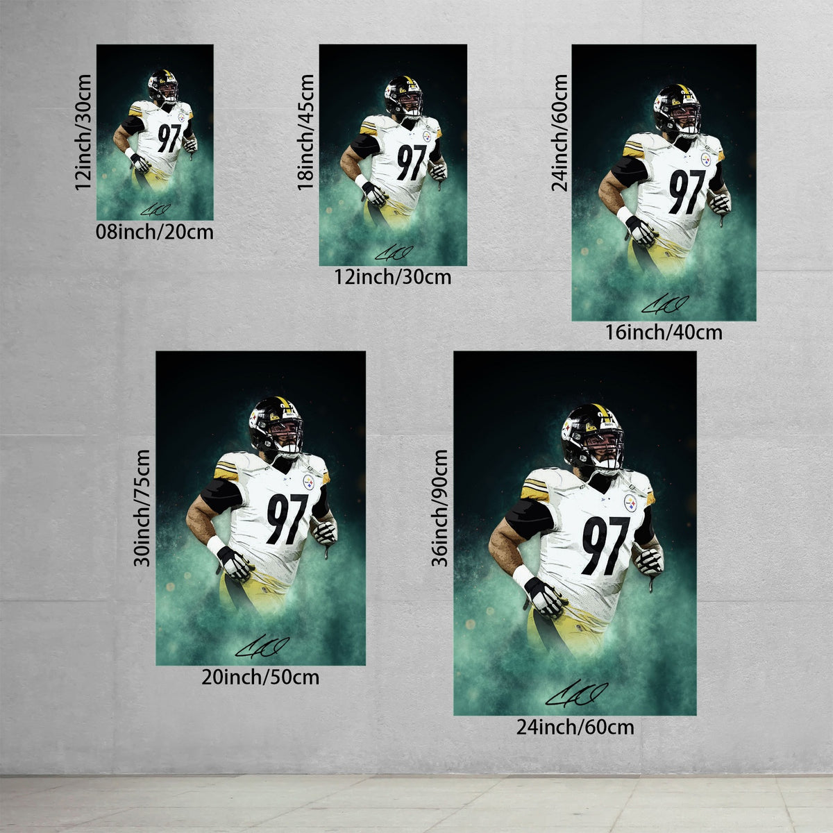 Cameron Heyward Celebrity Sports Art Poster School Dining Room Decoration 4 Canvas Wall Art Poster Decor Gift
