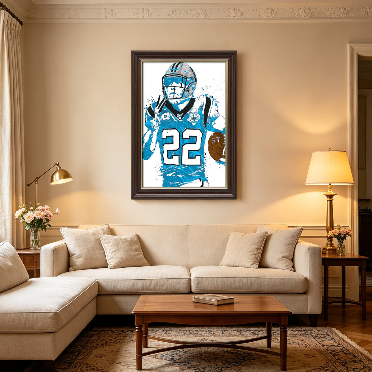 Christian McCaffrey Celebrity Sports Art Poster School Dining Room Decoration 9 Canvas Wall Art Poster Decor Gift