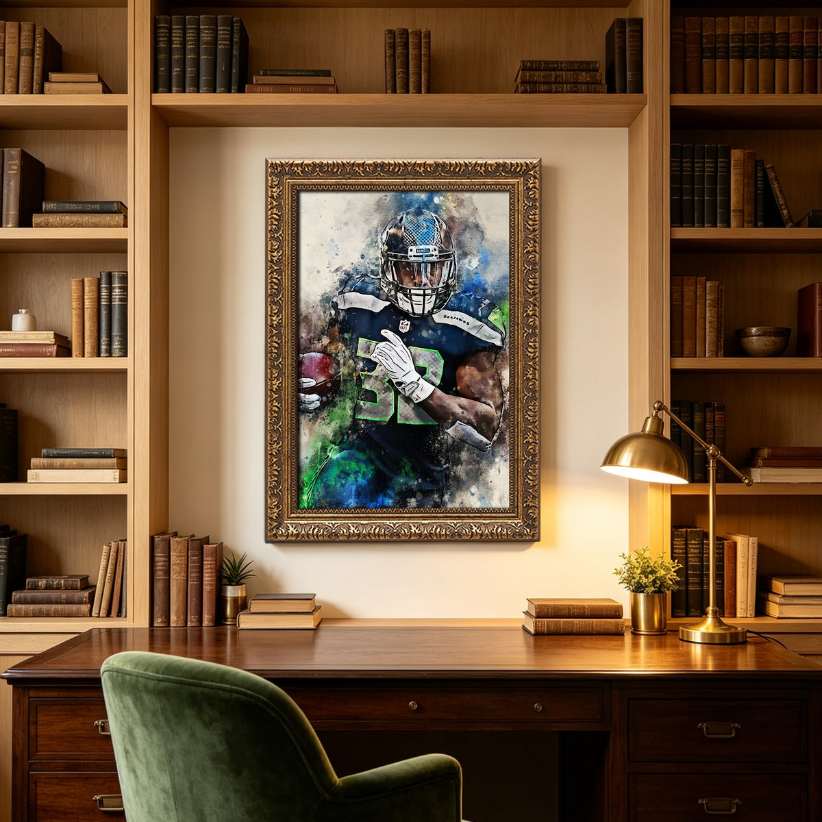 Chris Carson Celebrity Sports Art Poster School Dining Room Decoration 0 Canvas Wall Art Poster Decor Gift