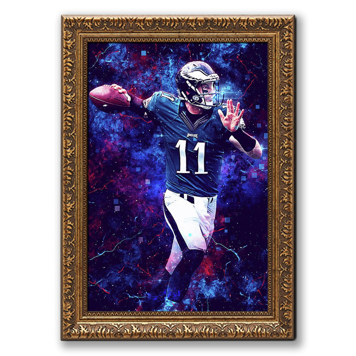 Carson Wentz Sports Celebrity Art Deco Poster 2 Canvas Wall Art Poster Decor Gift