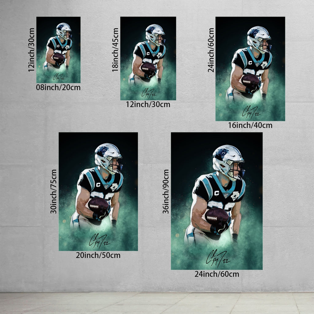 Christian McCaffrey Celebrity Sports Art Poster School Dining Room Decoration 4 Canvas Wall Art Poster Decor Gift
