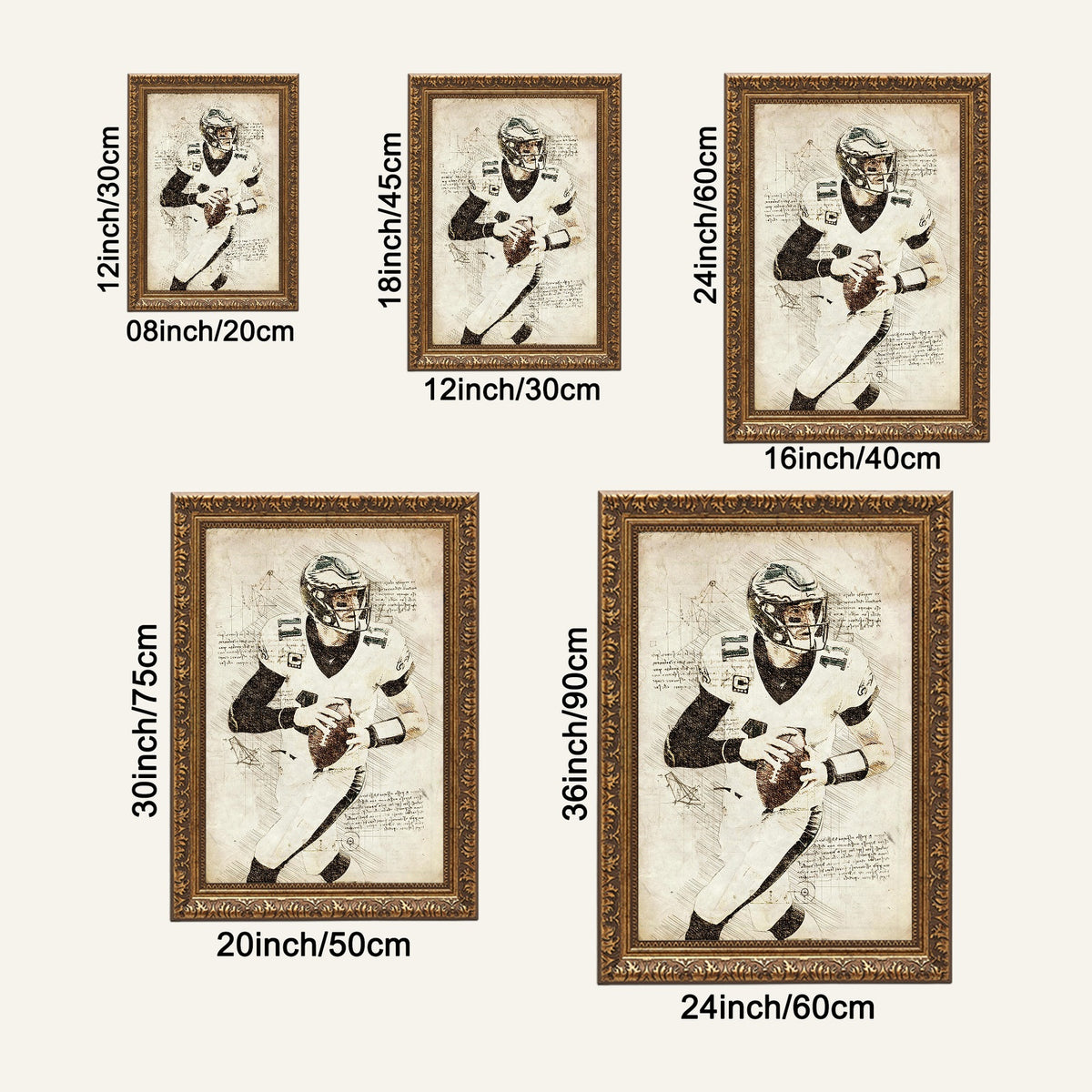 Carson Wentz Sports Celebrity Art Deco Poster 5 Canvas Wall Art Poster Decor Gift