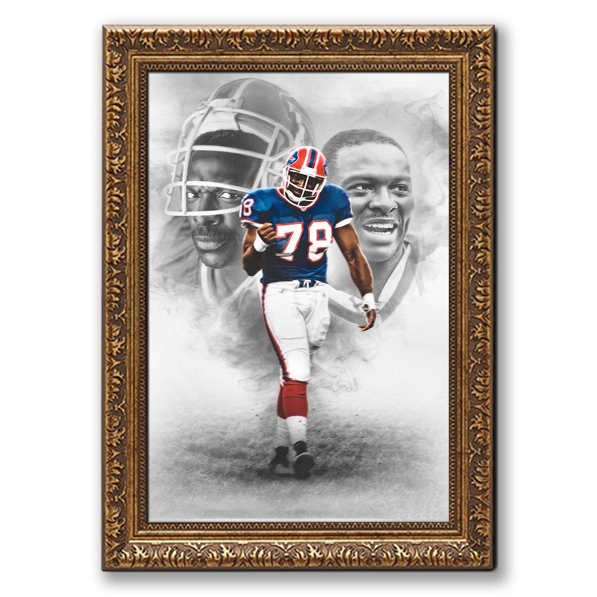 Bruce Smith Celebrity Sports Art Poster School Dining Room Decoration 0 Canvas Wall Art Poster Decor Gift