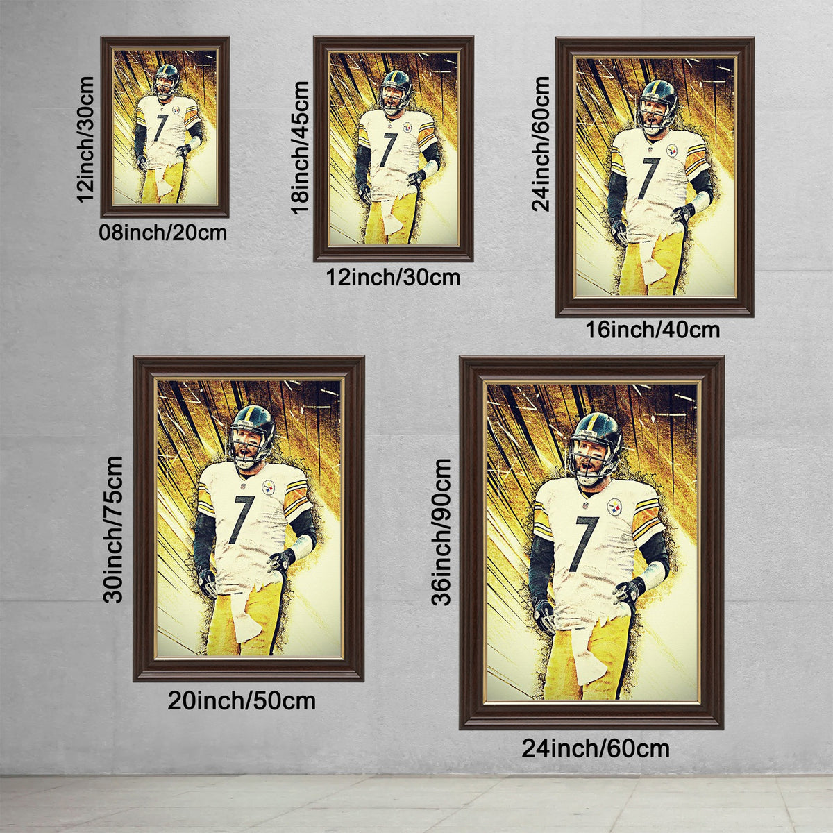 Ben Roethlisberger Celebrity Sports Art Poster School Dining Room Decoration 5 Canvas Wall Art Poster Decor Gift