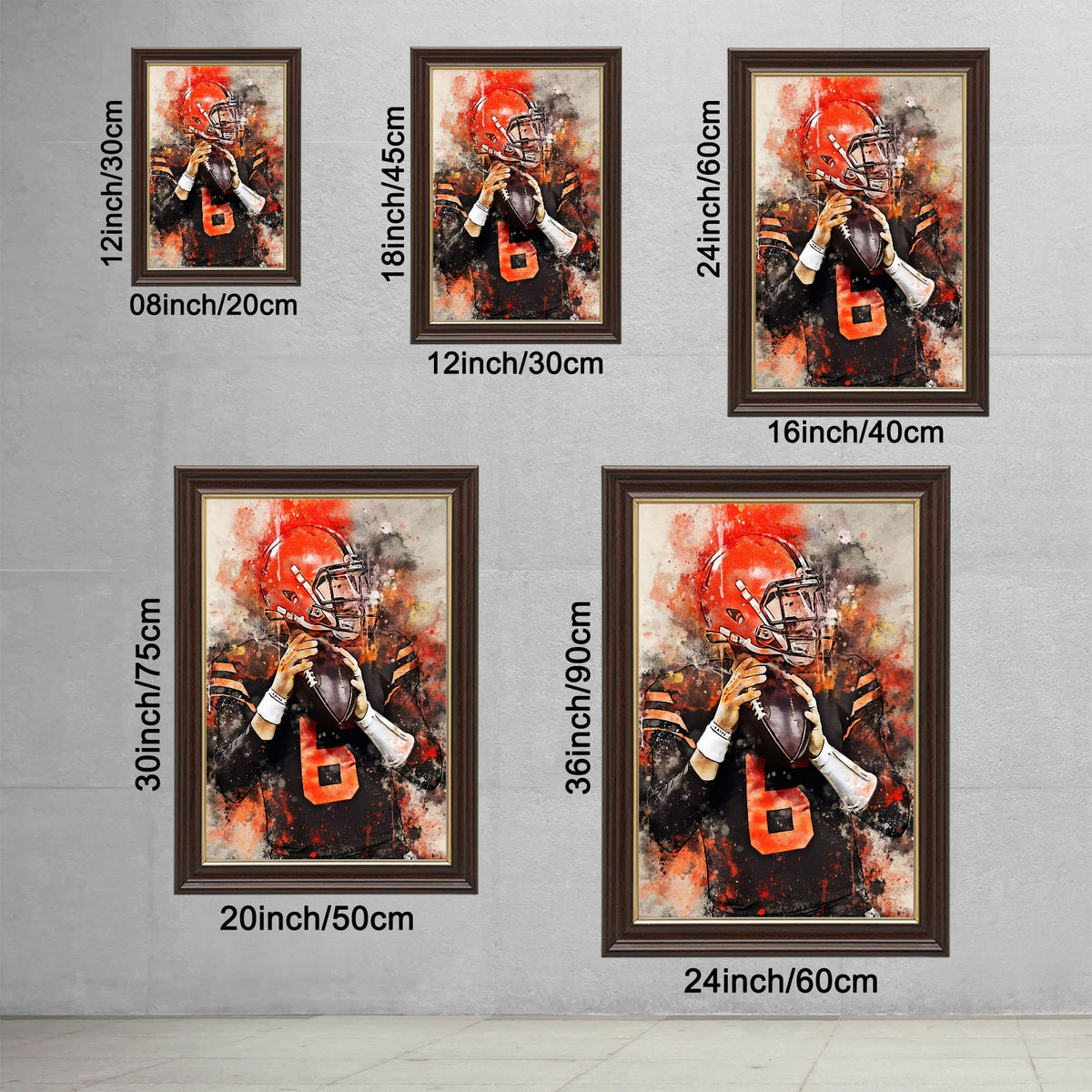 Baker Mayfield Celebrity Sports Art Poster School Dining Room Decoration 3 Canvas Wall Art Poster Decor Gift