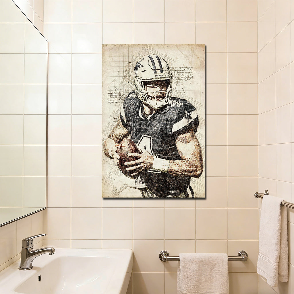 Dak Prescott Sports Celebrity Art Deco Poster 5 Canvas Wall Art Poster Decor Gift