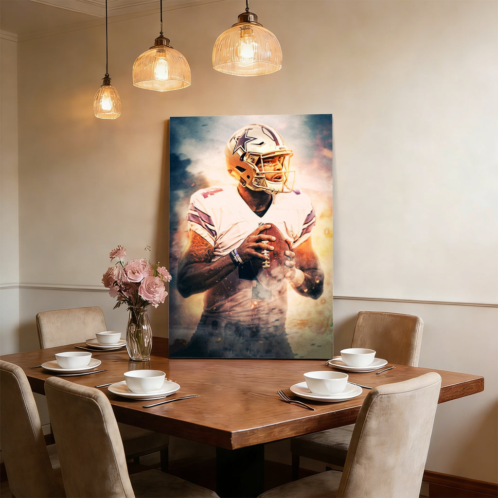 Dak Prescott Celebrity Sports Art Poster School Dining Room Decoration 8 Canvas Wall Art Poster Decor Gift