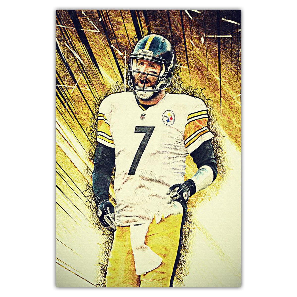Ben Roethlisberger Celebrity Sports Art Poster School Dining Room Decoration 5 Canvas Wall Art Poster Decor Gift