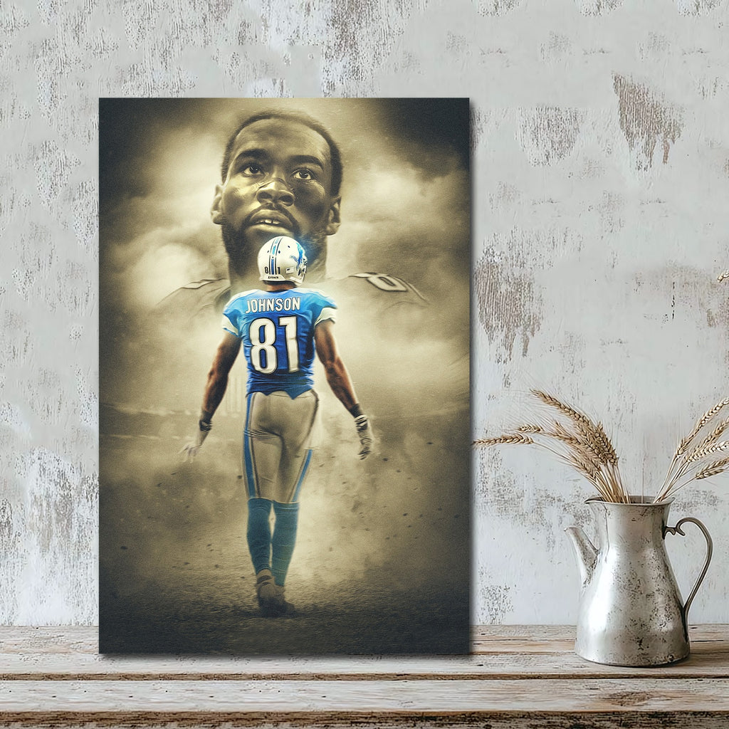 Calvin Johnson Art Sports Decorative Poster School Dormitory 2 Canvas Wall Art Poster Decor Gift