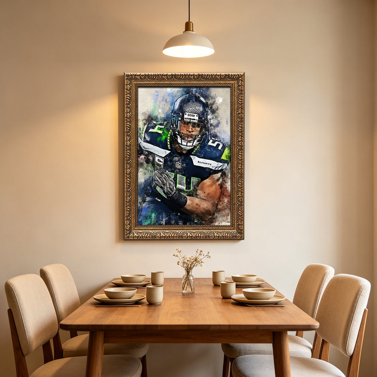 Bobby Wagner Celebrity Sports Art Poster School Dining Room Decoration 1 Canvas Wall Art Poster Decor Gift
