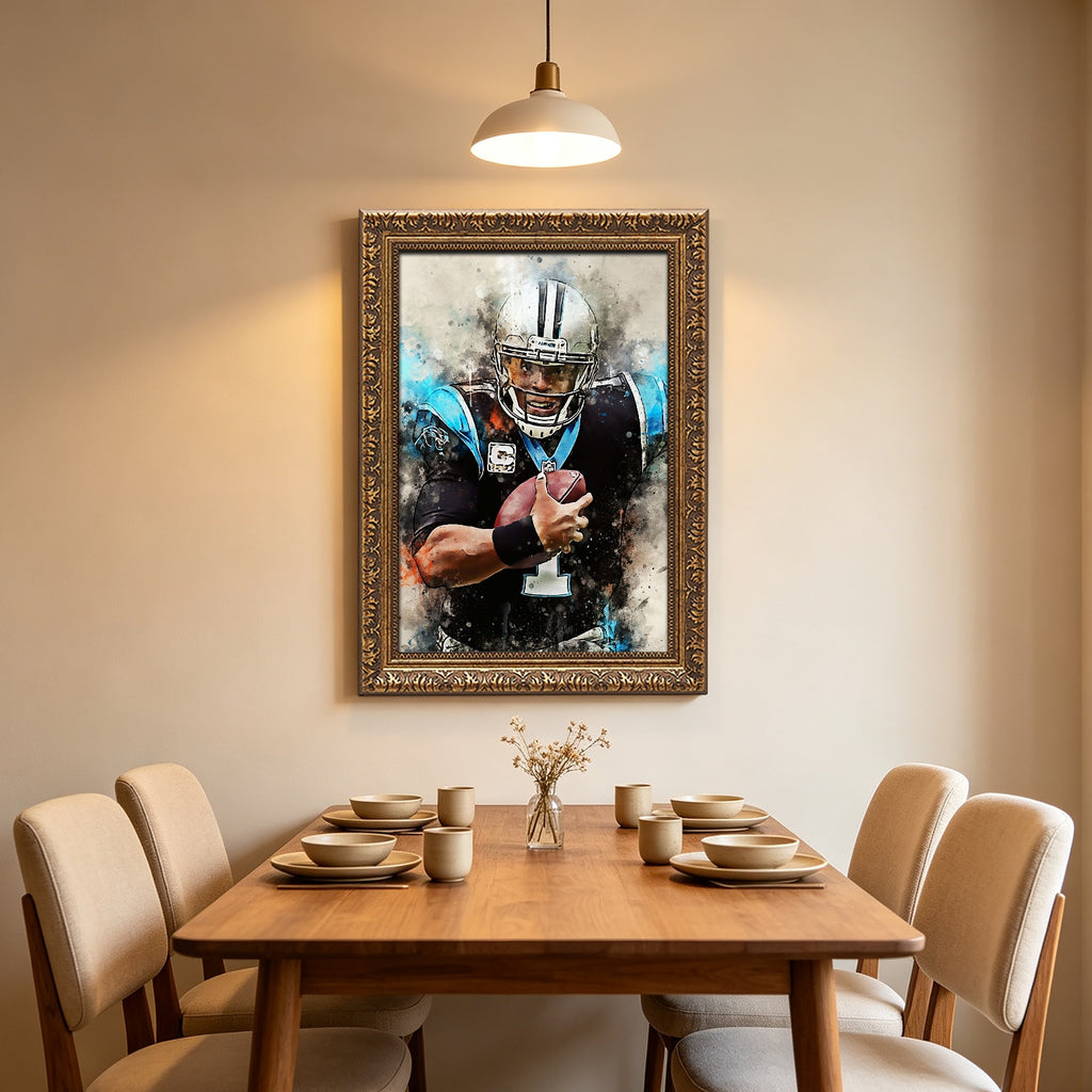 Cam Newton Celebrity Sports Art Poster School Dining Room Decoration 0 Canvas Wall Art Poster Decor Gift