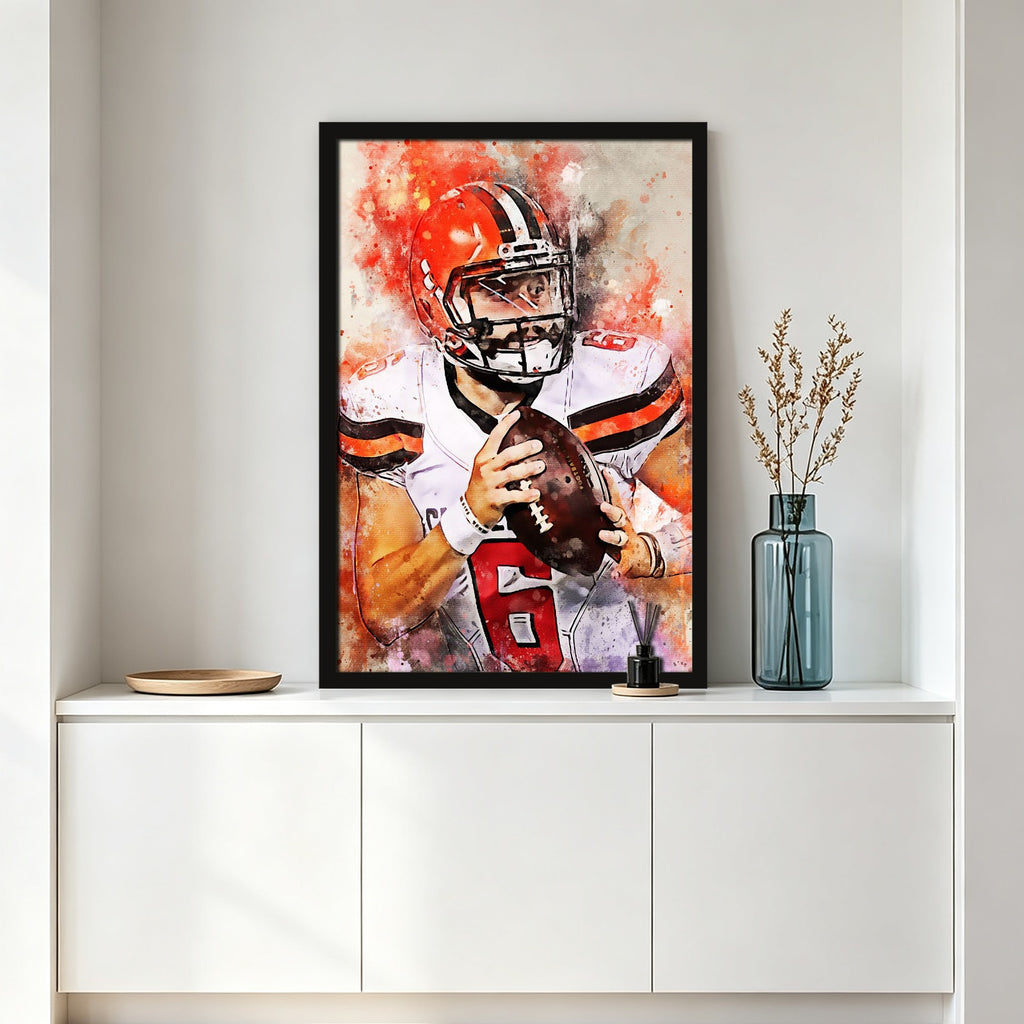 Baker Mayfield Celebrity Sports Art Poster School Dining Room Decoration 12 Canvas Wall Art Poster Decor Gift