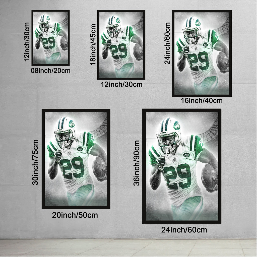 Bilal Powell Art Sports Decorative Poster School Dormitory 0 Canvas Wall Art Poster Decor Gift