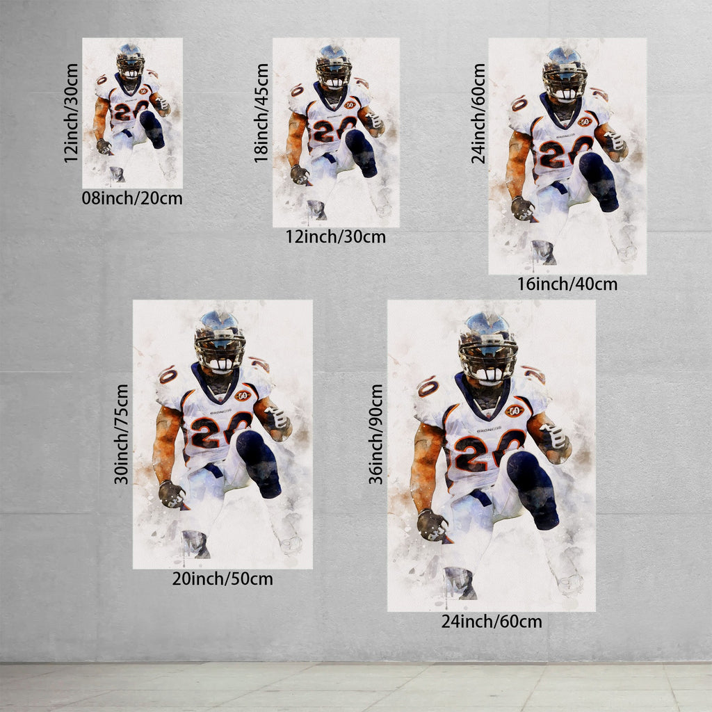 Brian Dawkins Art Poster 7 Canvas Wall Art Poster Decor Gift