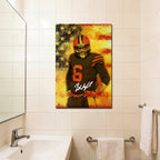 Baker Mayfield Sports Celebrity Art Deco Poster 4 Canvas Wall Art Poster Decor Gift