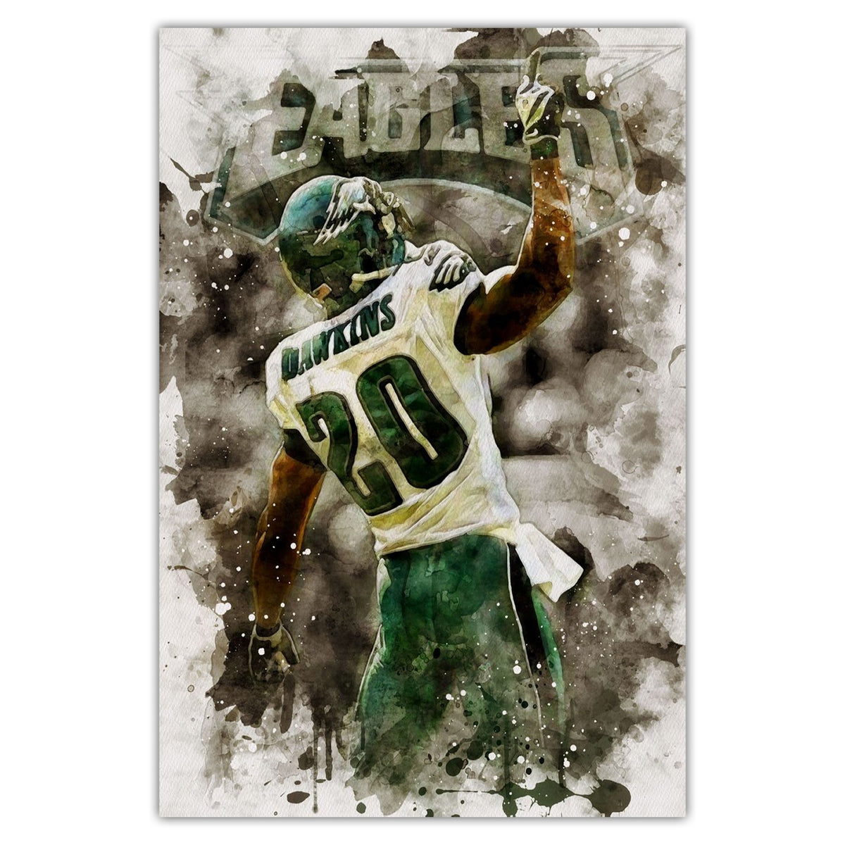 Brian Dawkins Art Poster 10 Canvas Wall Art Poster Decor Gift