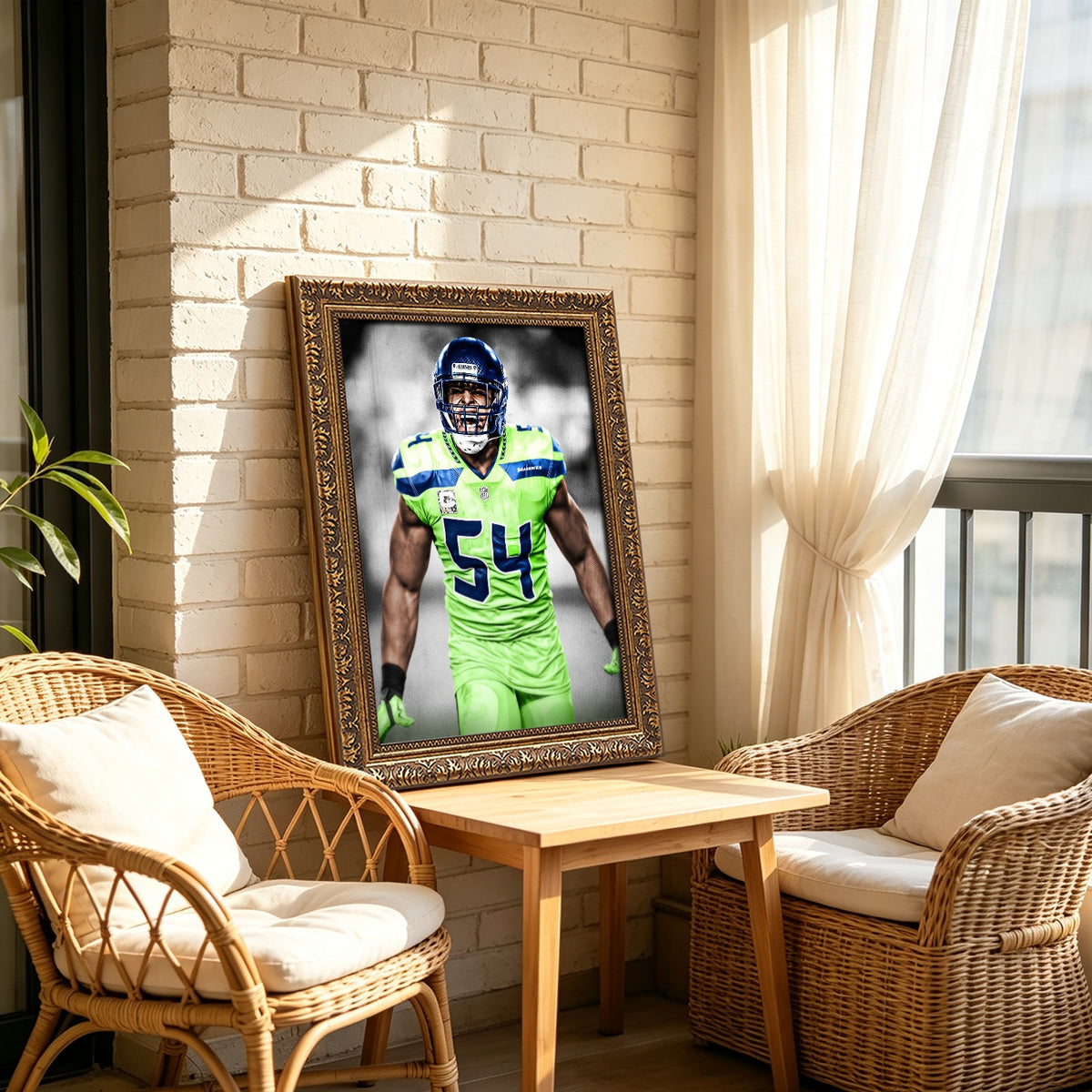 Bobby Wagner Art Sports Decorative Poster School Dormitory 7 Canvas Wall Art Poster Decor Gift