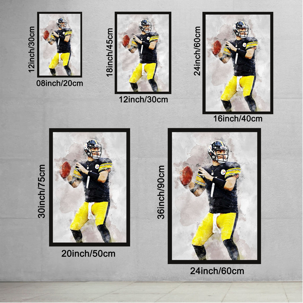 Ben Roethlisberger Celebrity Sports Art Poster School Dining Room Decoration 8 Canvas Wall Art Poster Decor Gift