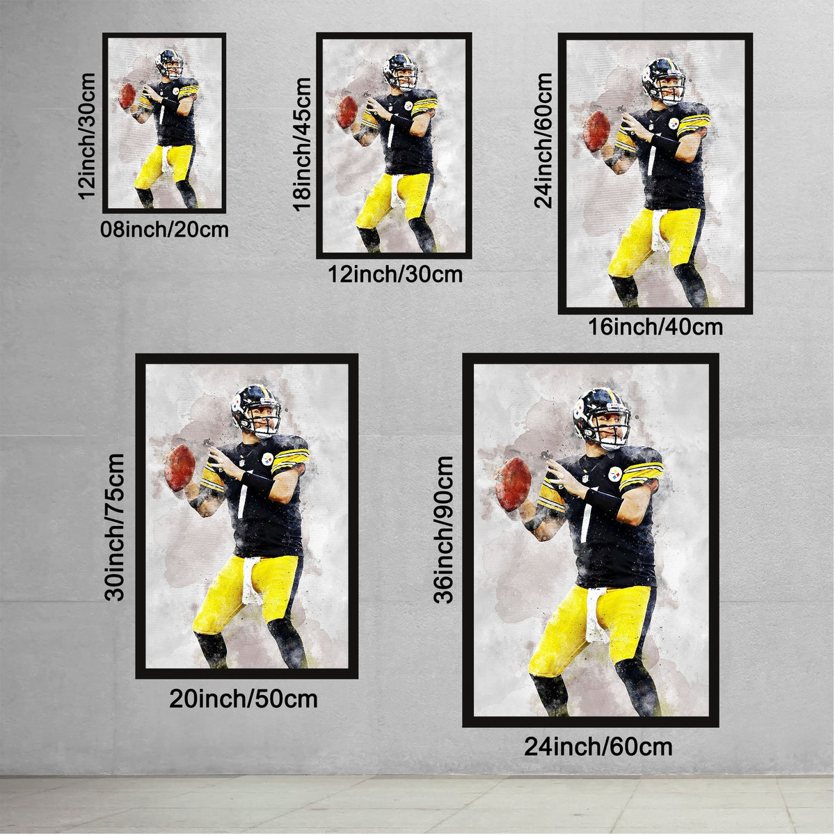 Ben Roethlisberger Celebrity Sports Art Poster School Dining Room Decoration 8 Canvas Wall Art Poster Decor Gift