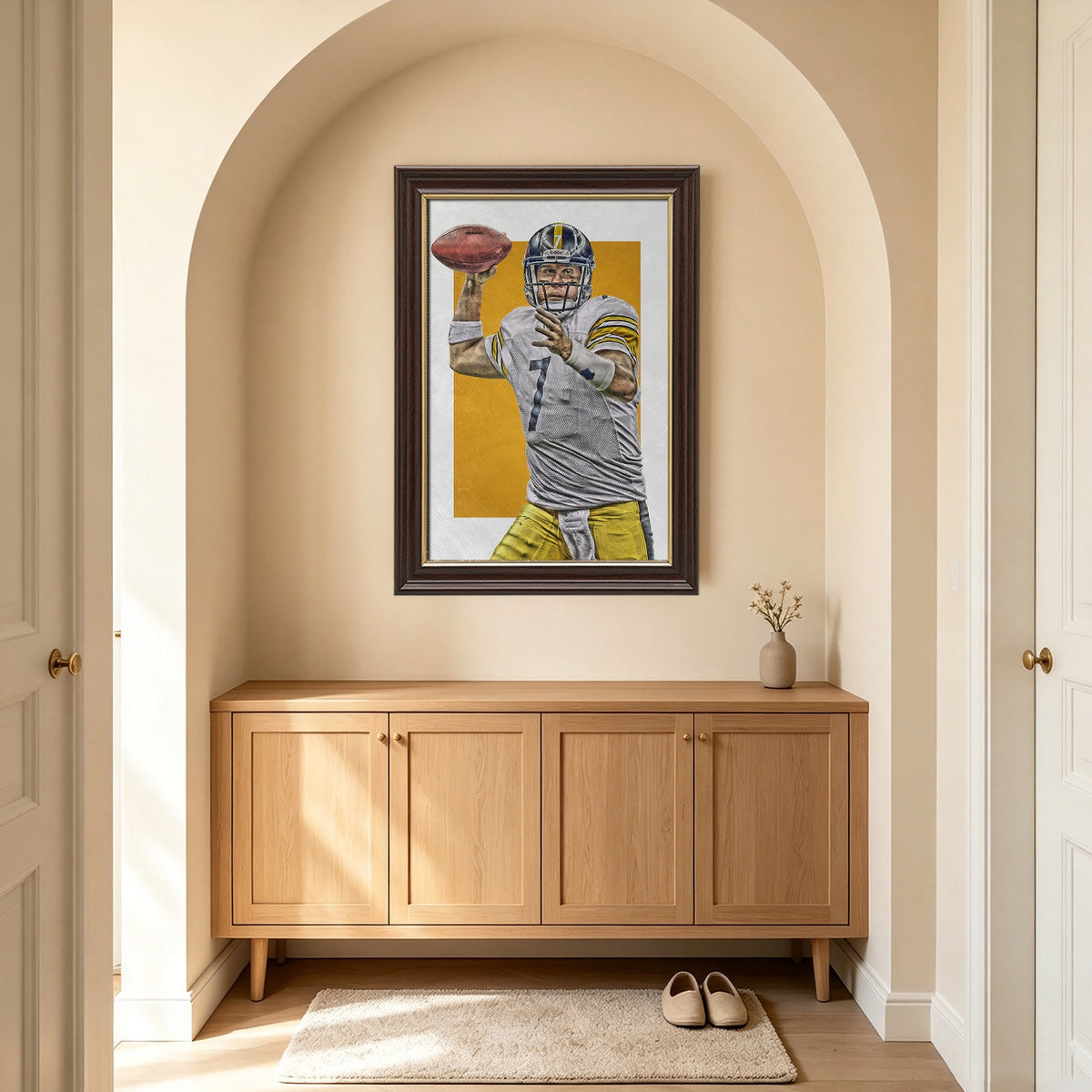 Ben Roethlisberger Sports Celebrity Art Deco Poster 1 Canvas Wall Art Poster Decor Gift