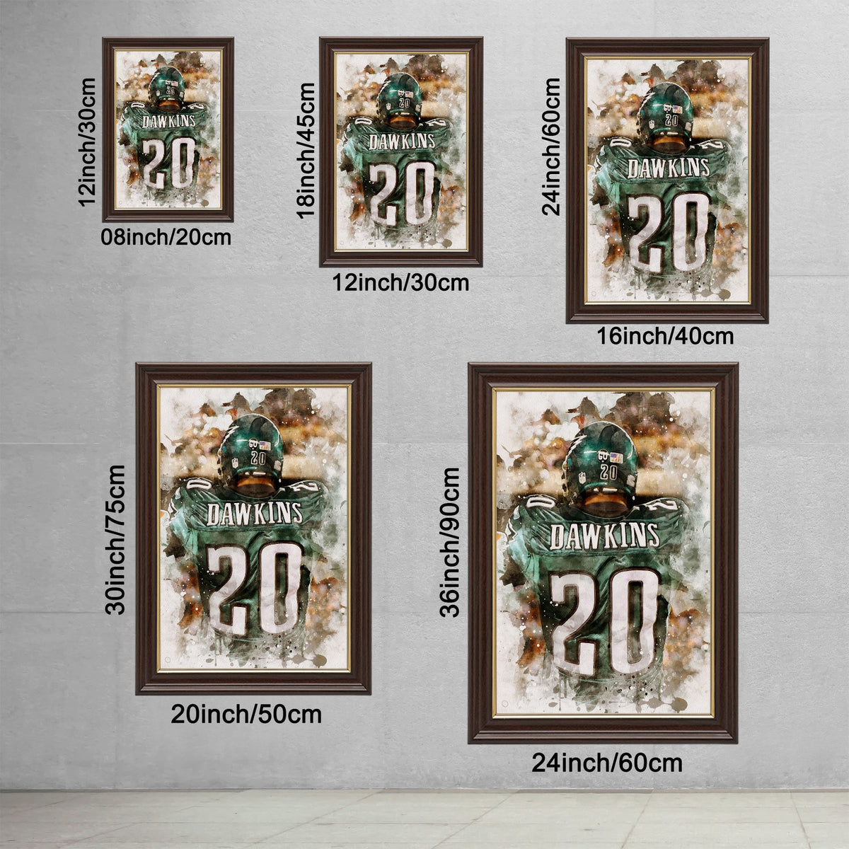 Brian Dawkins Art Poster 0 Canvas Wall Art Poster Decor Gift