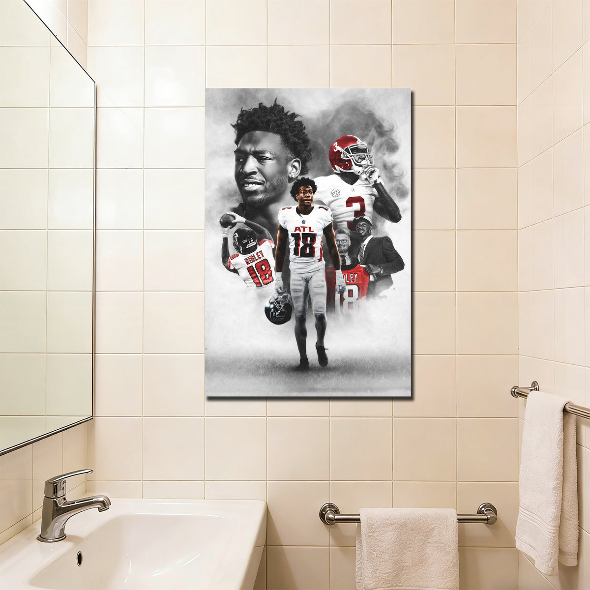 Calvin Ridley Art Sports Decorative Poster School Dormitory 8 Canvas Wall Art Poster Decor Gift